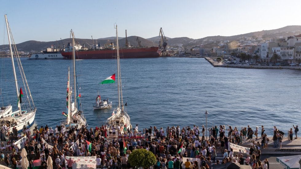 sumud flotilla syros